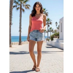 Daytrip from Buckle Coral Crisscross V Neck Cami Tank Top Women Size Medium